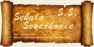 Sekula Šeperković vizit kartica